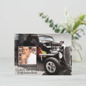 Mechaniker Student V8 Emblem Foto Grad Ankündigung (Stehend Vorderseite)