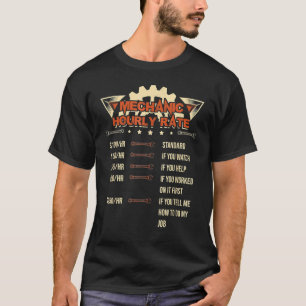 Mechaniker-Stundensatz Arbeitslohn Vater-Tag T-Shirt