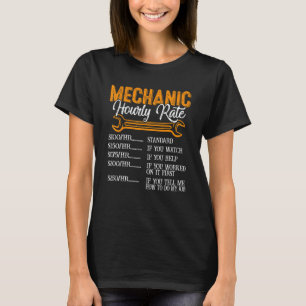 Mechaniker-Stundensatz Retro-Arbeitslohn Mechanike T-Shirt