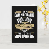 Mechaniker Superpower Funny Gift Idee Karte (Gelbe Blume)