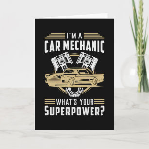 Mechaniker Superpower Funny Gift Idee Karte