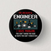 Mechaniker T - Shirt-LKWs Schwarz-Weiß Button (Vorderseite)