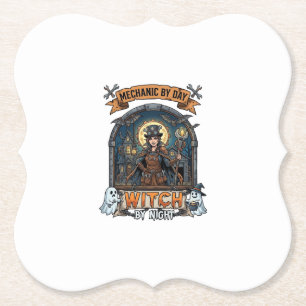 Mechaniker Tag Hexen Nacht Halloween Steampunk Fra Untersetzer
