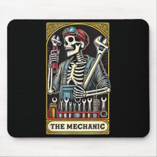 Mechaniker Tarotkarte Lustiger Vater Grafik Kunst Mousepad