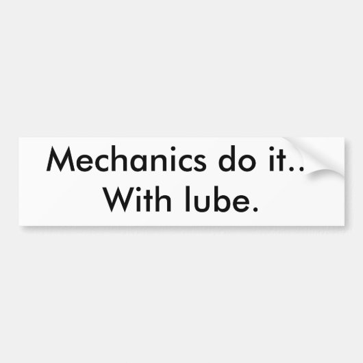 Mechaniker tun es… mit Schmieröl Autoaufkleber (Vorne)