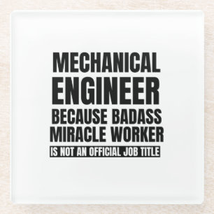 Mechaniker, weil Wunder-Arbeiter Glasuntersetzer