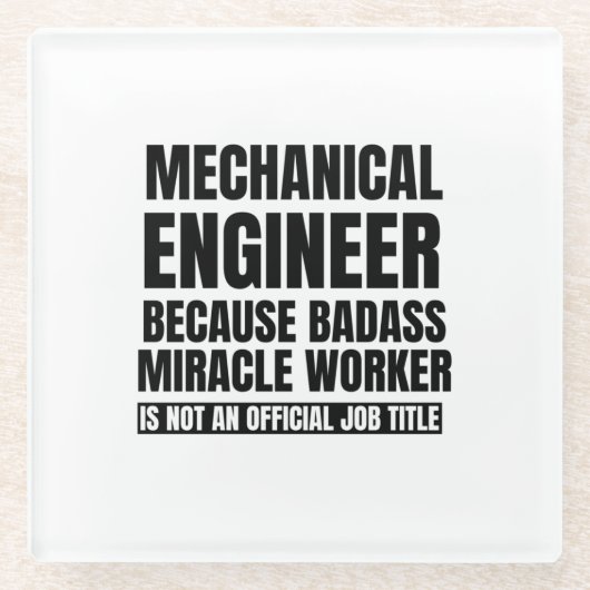 Mechaniker, weil Wunder-Arbeiter Glasuntersetzer (Vorderseite)