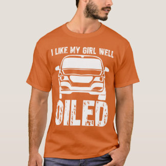 Mechaniker-Witz-Autoschmiede-Öl Retro T-Shirt