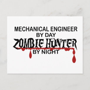 Mechaniker Zombie Hunter Postkarte