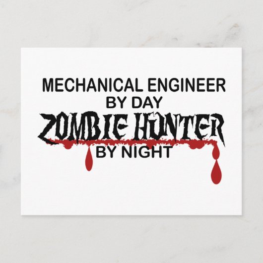 Mechaniker Zombie Hunter Postkarte (Vorderseite)
