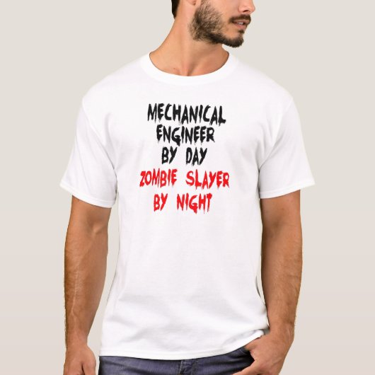 Mechaniker Zombie Slayer T-Shirt (Vorderseite)