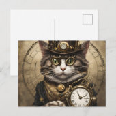 Mechanikerkatze Postkarte (Vorne/Hinten)