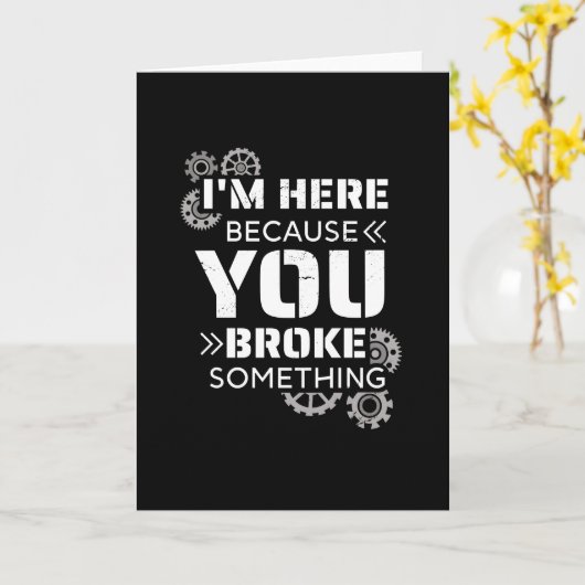 Mechanikgeschenk Karte (Gelbe Blume)