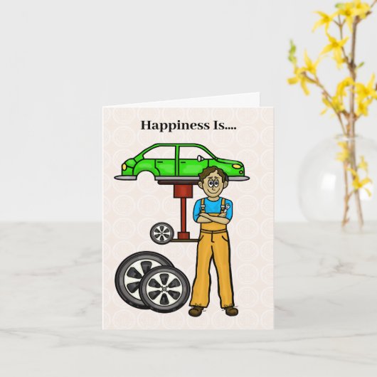 Mechanikkarte für Olive- oder Dunkelhaut Karte (Gelbe Blume)