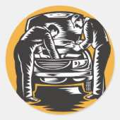 Mechanikkleber Runder Aufkleber (Vorderseite)