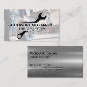 Mechanikschlüssel | Auto Shop Visitenkarte (Vorne/Hinten)