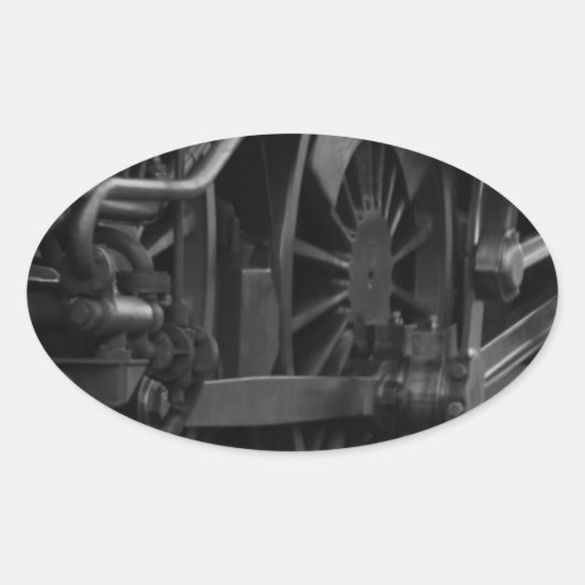 Mechanikschule für Lokomotive Ovaler Aufkleber (Vorderseite)