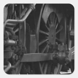 Mechanikschule für Lokomotive Quadratischer Aufkleber