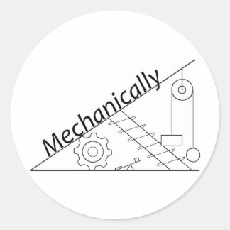 mechanisch eingeschlossen runder aufkleber