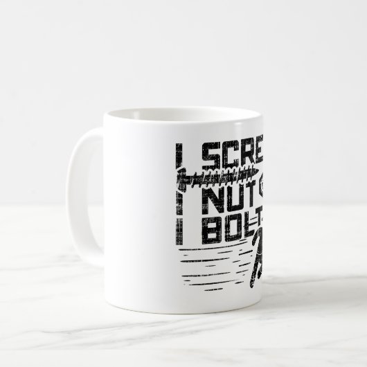 Mechanisch - I-Schrauben I Nut I Bolzen Kaffeetasse (Vorderseite Links)