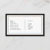 mechanisch visitenkarte (Rückseite)