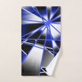 Mechanisch Zeichnend Mosaik mit blauer Farbenfüllu Badhandtuch Set (Handtuch)