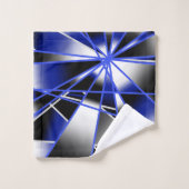 Mechanisch Zeichnend Mosaik mit blauer Farbenfüllu Badhandtuch Set (Waschlappen)