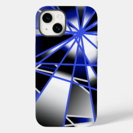Mechanisch Zeichnend Mosaik mit blauer Farbenfüllu Case-Mate iPhone 14 Hülle