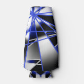 Mechanisch Zeichnend Mosaik mit blauer Farbenfüllu Flaschenkühler (Vorderseite)