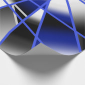 Mechanisch Zeichnend Mosaik mit blauer Farbenfüllu Geschenkpapier (Ecke)