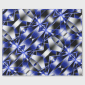 Mechanisch Zeichnend Mosaik mit blauer Farbenfüllu Geschenkpapier (Flach)