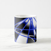 Mechanisch Zeichnend Mosaik mit blauer Farbenfüllu Kaffeetasse (Mittel)