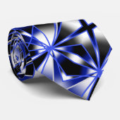 Mechanisch Zeichnend Mosaik mit blauer Farbenfüllu Krawatte (Gerollt)