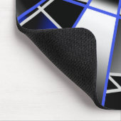 Mechanisch Zeichnend Mosaik mit blauer Farbenfüllu Mousepad (Ecke)