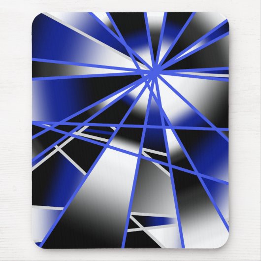 Mechanisch Zeichnend Mosaik mit blauer Farbenfüllu Mousepad (Vorne)