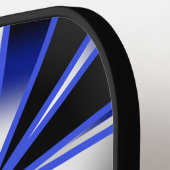 Mechanisch Zeichnend Mosaik mit blauer Farbenfüllu Pickleball Schläger (Linke Seite)