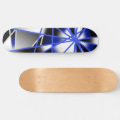 Mechanisch Zeichnend Mosaik mit blauer Farbenfüllu Skateboard (Horizontal)