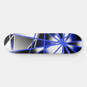 Mechanisch Zeichnend Mosaik mit blauer Farbenfüllu Skateboard (Horizontal)