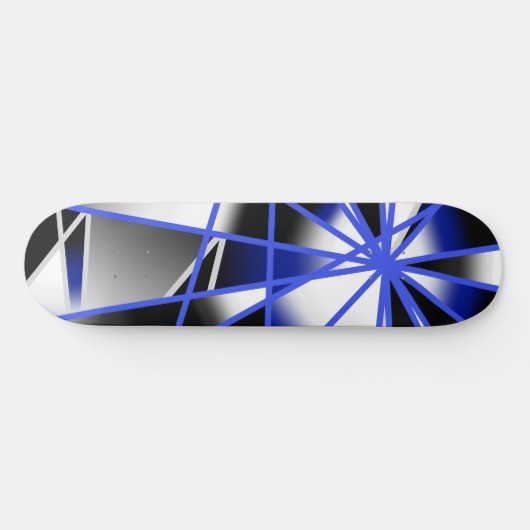 Mechanisch Zeichnend Mosaik mit blauer Farbenfüllu Skateboard (Horizontal)