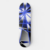 Mechanisch Zeichnend Mosaik mit blauer Farbenfüllu Skateboard (Vorderseite)