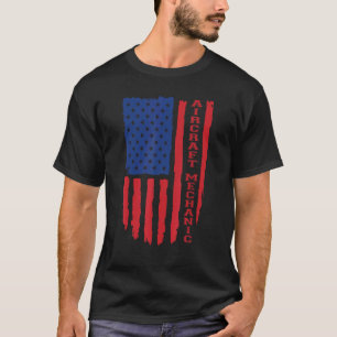 Mechanische amerikanische Flagge USA T-Shirt