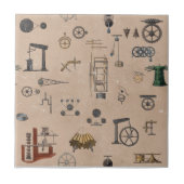 Mechanische antike Wissenschaft nahtlos Fliese (Vorderseite)