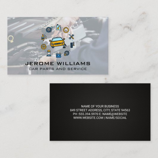 Mechanische Arbeiten am Motor mit Wrench Visitenkarte (Vorne/Hinten)