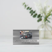 Mechanische Arbeiten am Motor | Techniker Visitenkarte (Stehend Vorderseite)