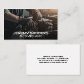 Mechanische Arbeiten am Motor | Techniker Visitenkarte (Vorne/Hinten)