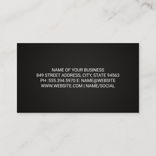 Mechanische Arbeiten am Motor Visitenkarte (Rückseite)