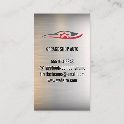 Mechanische Arbeiten am Motor Visitenkarte (Rückseite)