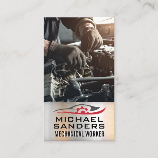 Mechanische Arbeiten am Motor Visitenkarte (Vorderseite)