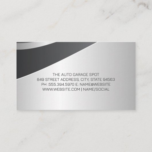 Mechanische Arbeiten an Kraftfahrzeugen | Auto Visitenkarte (Rückseite)