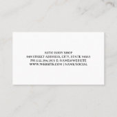 Mechanische Arbeiten an Kraftfahrzeugen Visitenkarte (Rückseite)